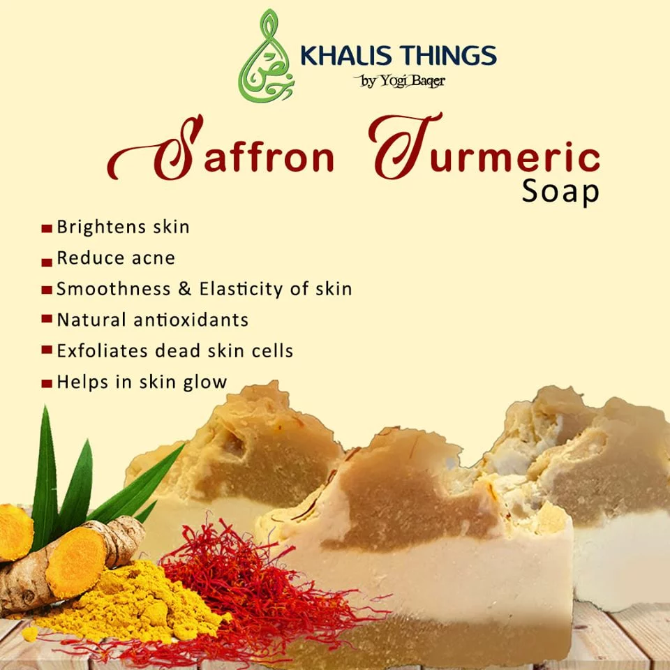 Saffron Turmeric Handmade Soap - Image 2